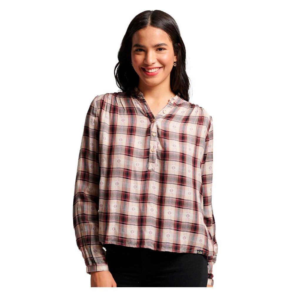 

Блуза Superdry Check, коричневый