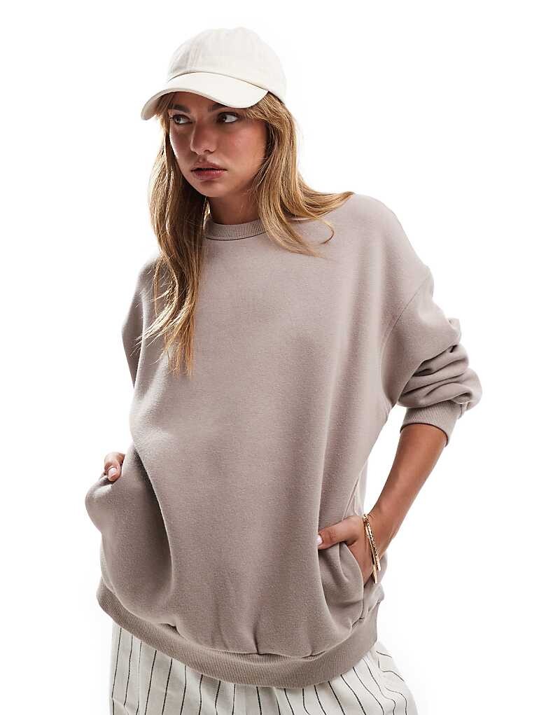 

Bershka – толстовка оверсайз песочного цвета