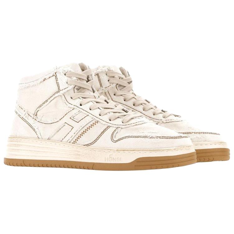 H630 High top стильные скейтбординговые кроссовки мужские белые HOGAN, original shoe box included — фото 4