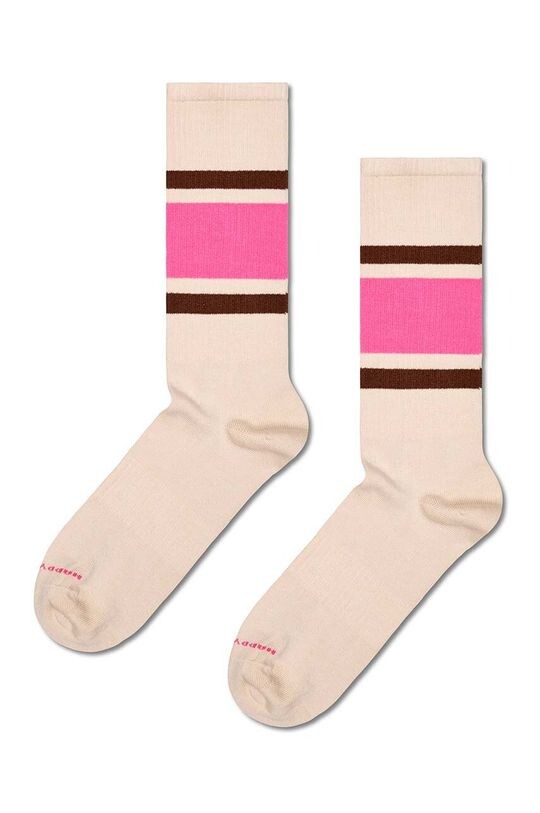 

Носки-кроссовки с простой полоской Happy Socks, бежевый