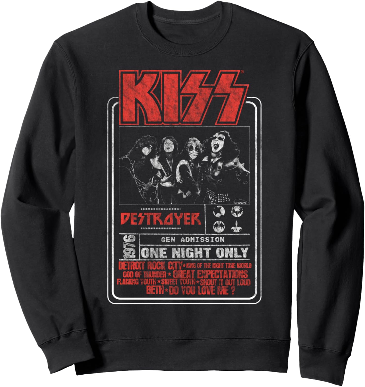

One Night Only (Только одна ночь) Толстовка Kiss, черный