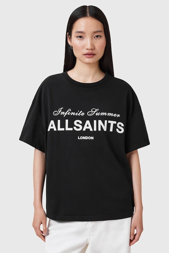 

Хлопковая футболка AVRI Allsaints, черный