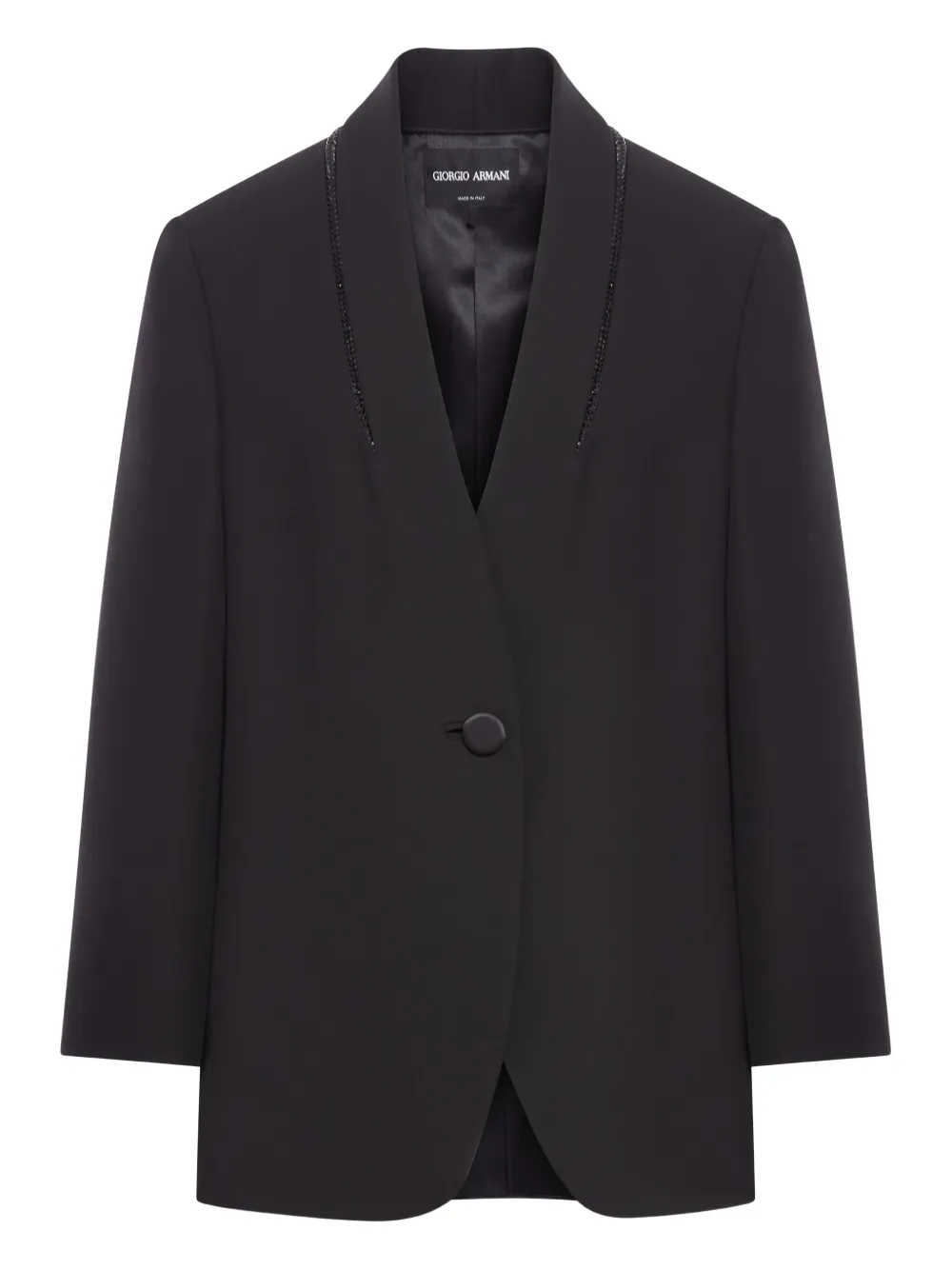 

Однобортный пиджак с пайетками GIORGIO ARMANI, черный