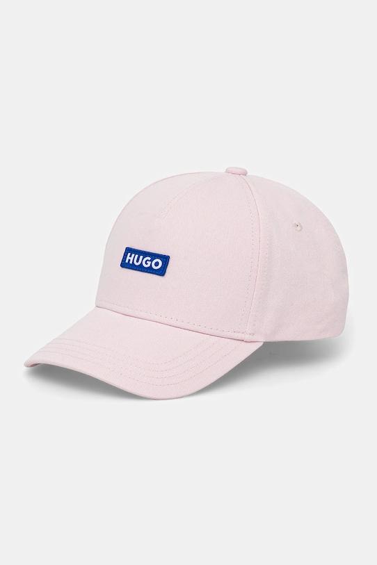 

Хлопковая кепка с козырьком Hugo Blue, розовый