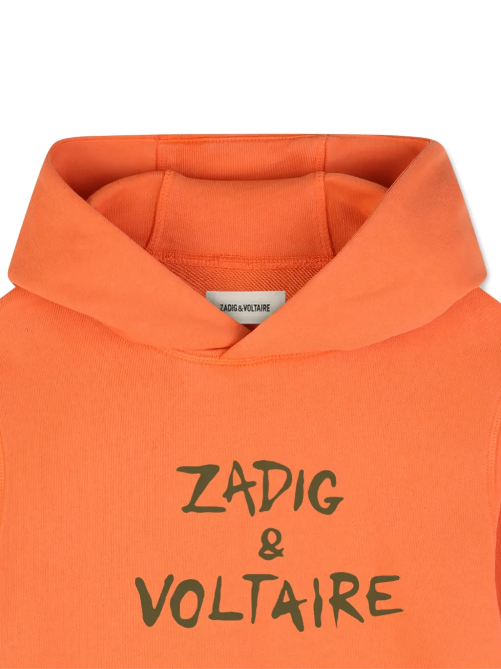 Худи с логотипом Zadig & Voltaire Kids, оранжевый — фото 4