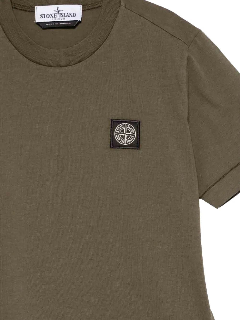 Футболка с нашивкой-логотипом Stone Island Junior, коричневый — фото 3