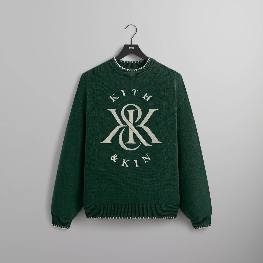 

Свитер Kith Crest Stitched Lewis Sweater, цвет Stadium
