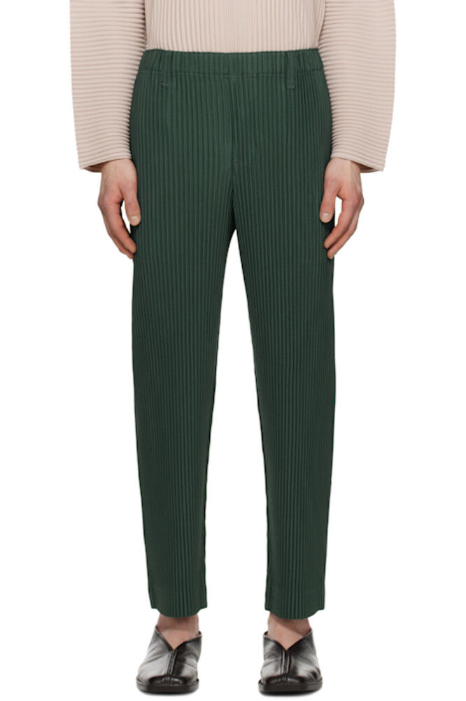 

Зеленые брюки со складками 1 HOMME PLISSÉ ISSEY MIYAKE