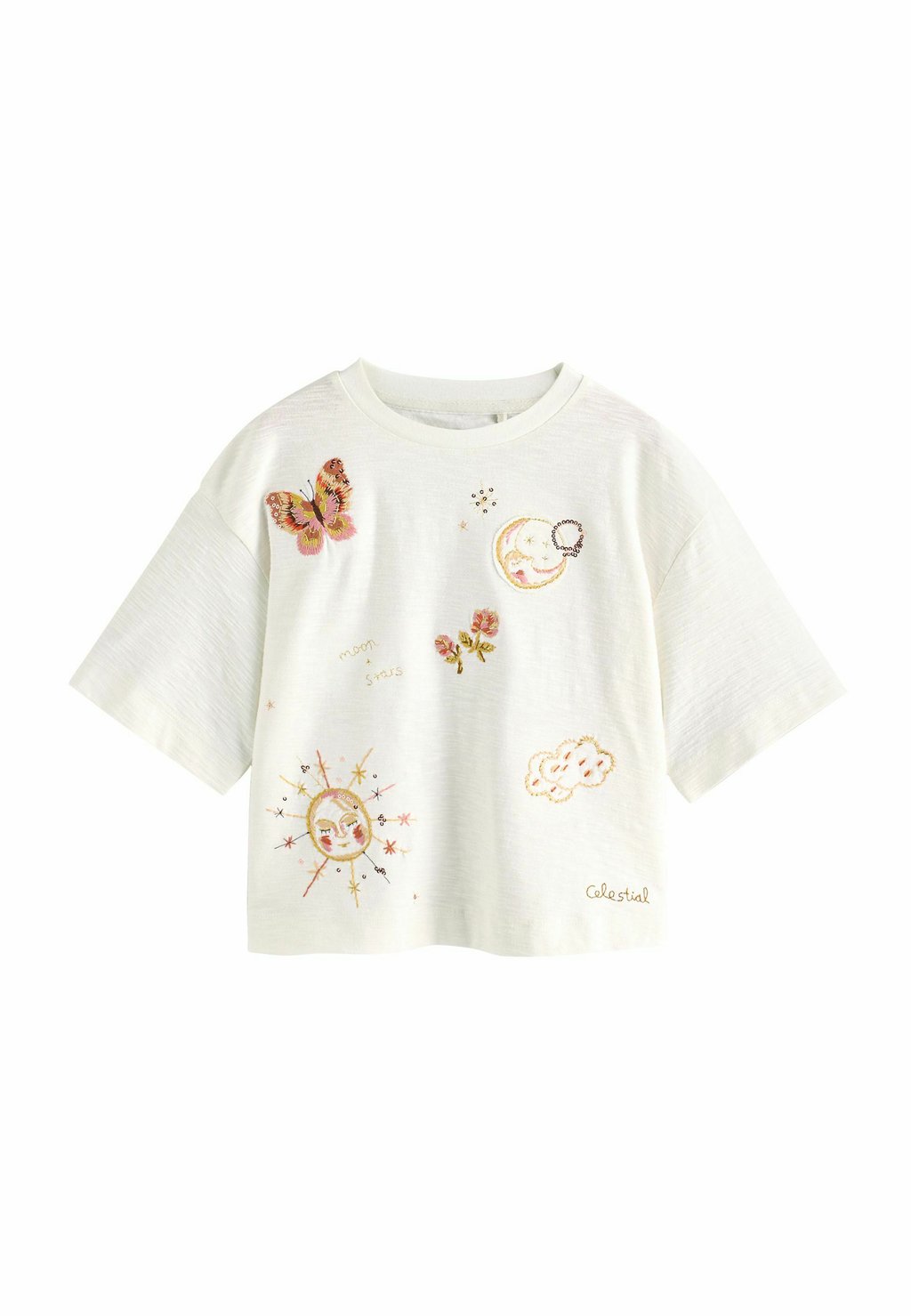 

Футболка с принтом REGULAR FIT -PRETTY EMBROIDERED Next, белый