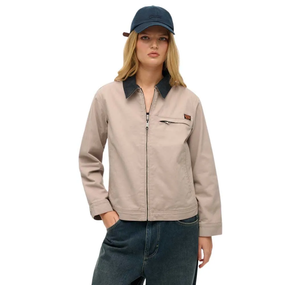 

Куртка Superdry Cord Collar Ranch, бежевый