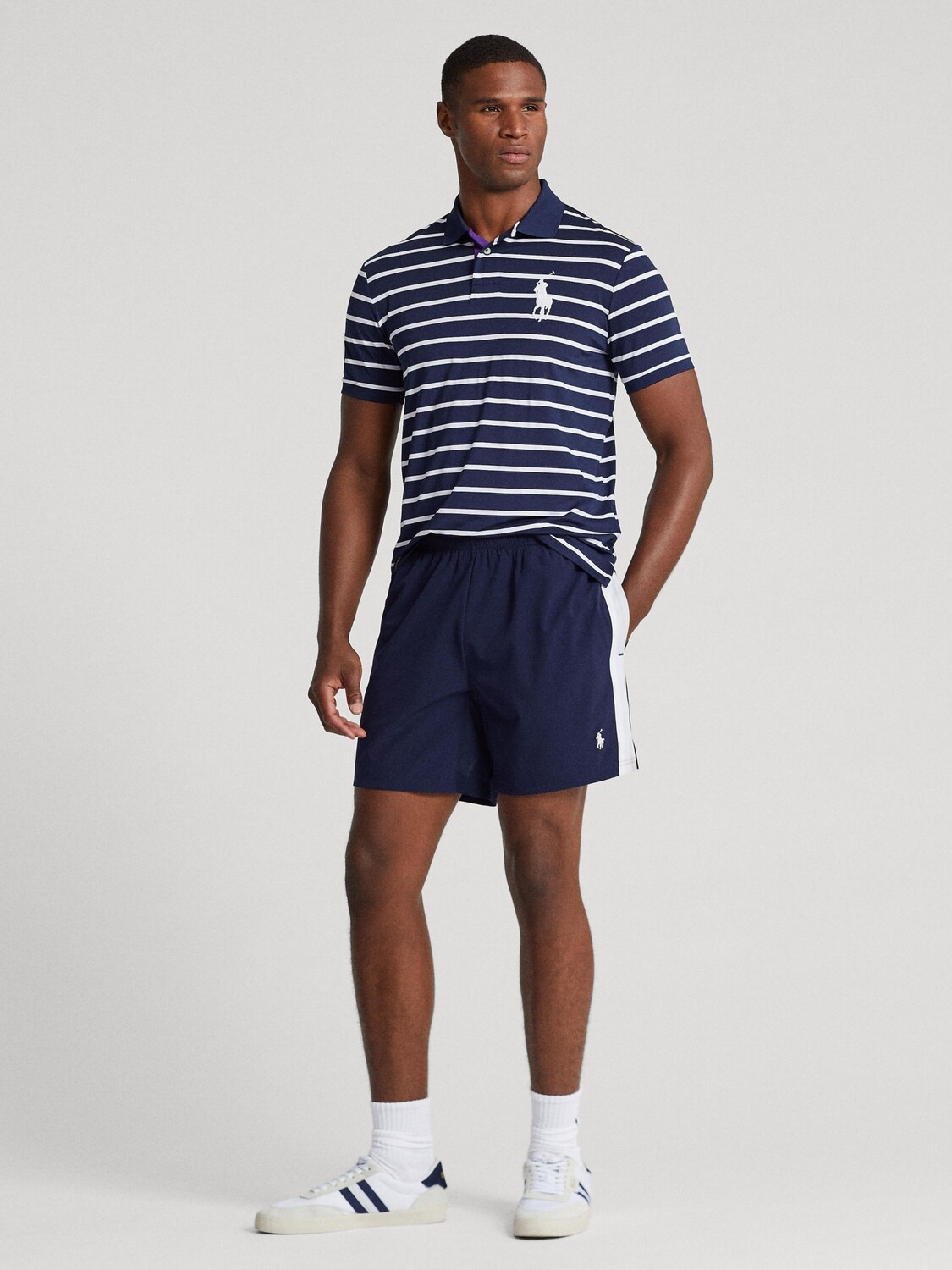 

Полосатая футболка-поло Polo X Wimbledon Ball Boy Ralph Lauren, французский флот