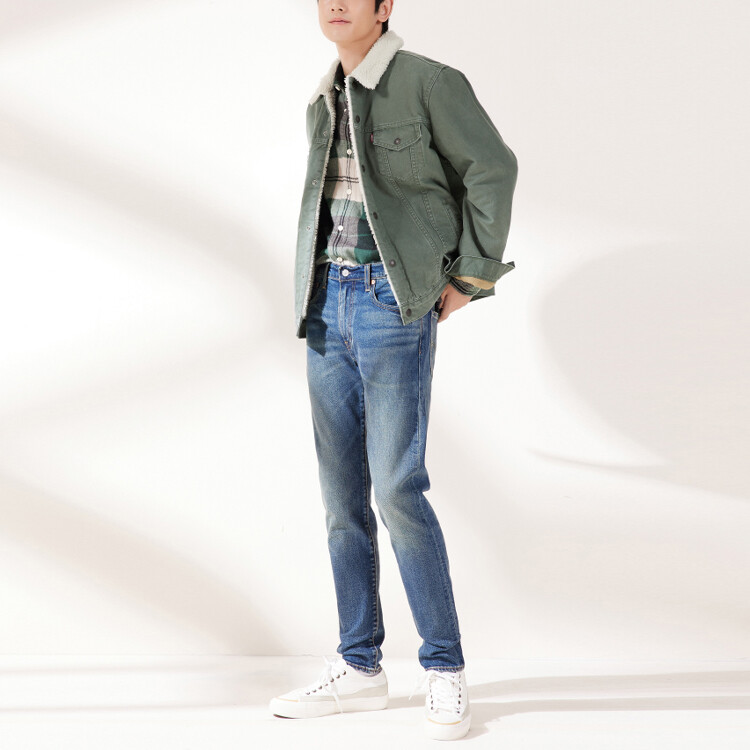 Бархатная куртка мужская зеленая Levi’S, зеленый — фото 4