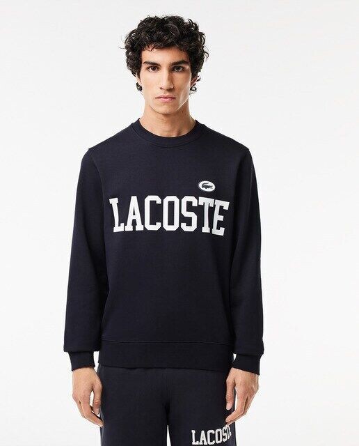 

Плюшевый спортивный свитшот Lacoste с флокированной отделкой Lacoste, темно-синий