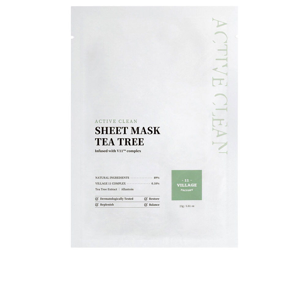 

Маска для лица Active clean sheet mask tea tree Village 11, 23г