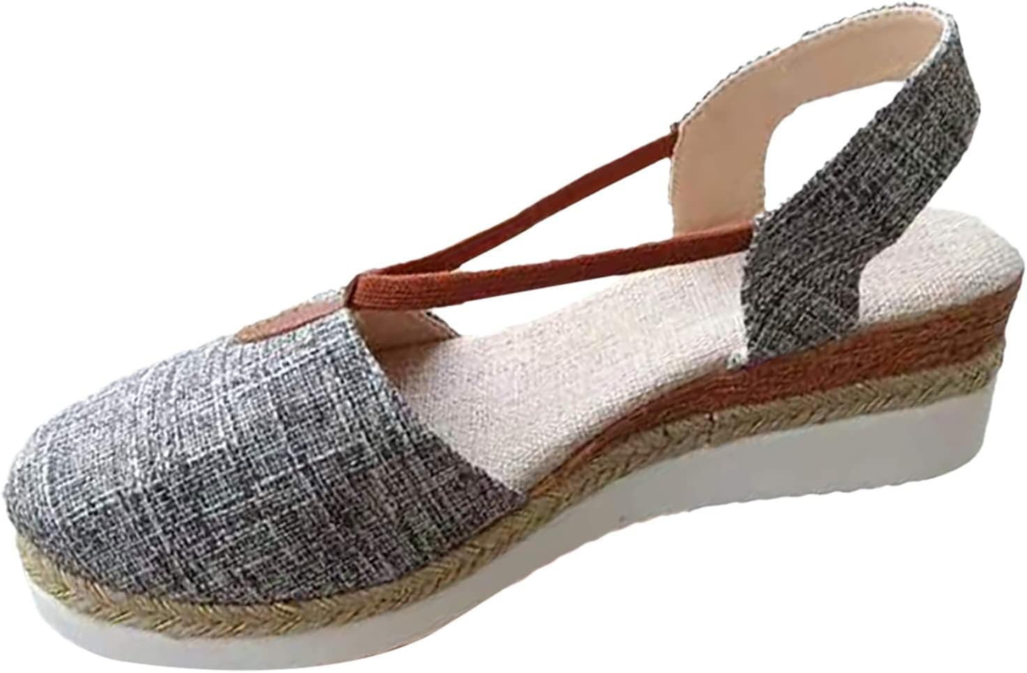 

Эспадрильи на танкетке для женщин Generic, серый