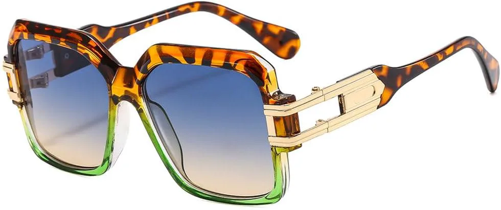 

Солнцезащитные очки большого размера 2027 для женщин, винтажные солнцезащитные очки с защитой от УФ-излучения UV400, зеленые, один размер MTZJH, One Color