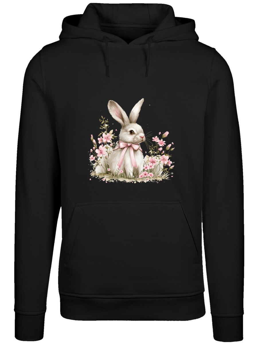 

Толстовка F4NT4STIC Niedlicher Osterhase mit Blumen, Black