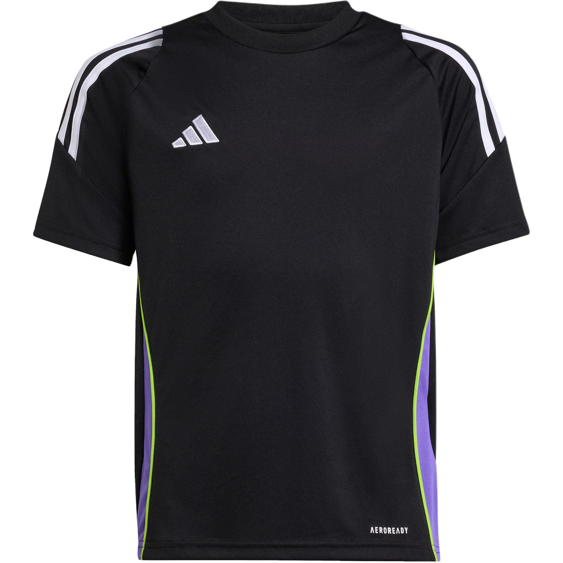 

Футболка Tiro24 SS25 для детей Adidas, черный/фиолетовый
