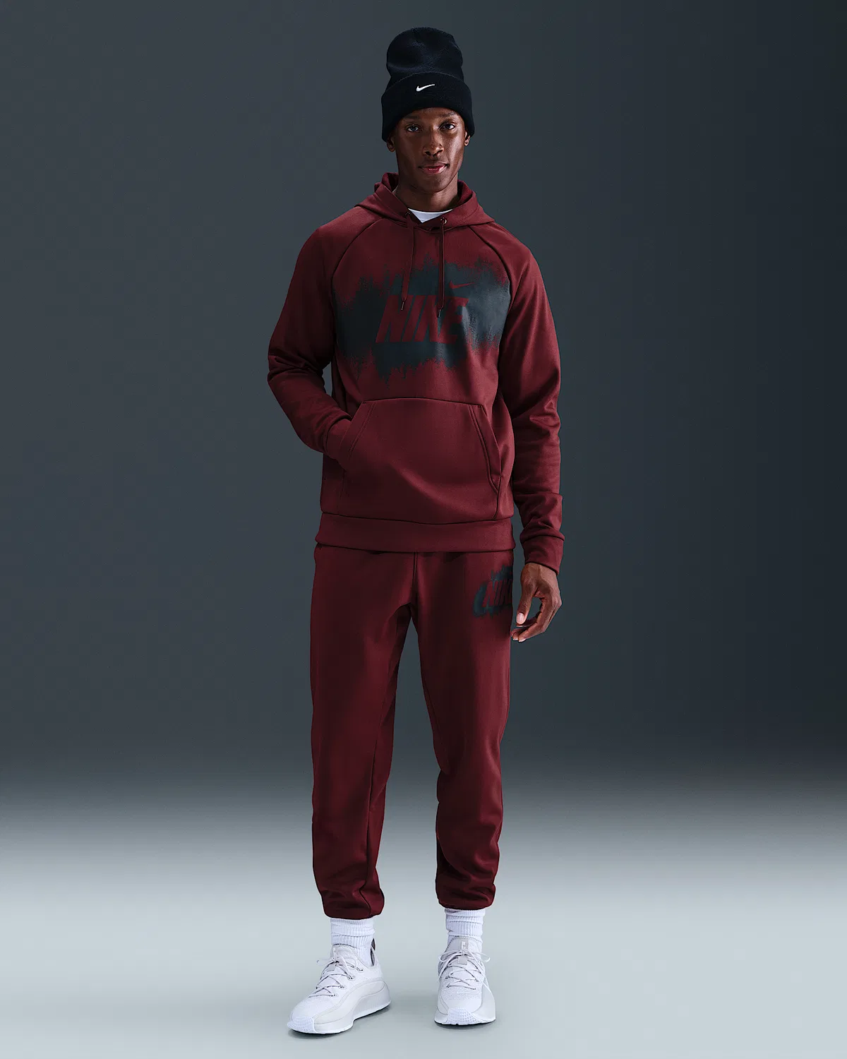 Мужские флисовые джоггеры Nike Therma-FIT, Dark Team Red