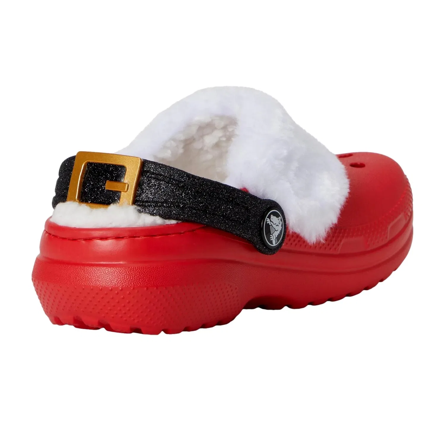 Детские сабо Crocs с подкладкой "Санта" красно-белые 210932-6WE — фото 4