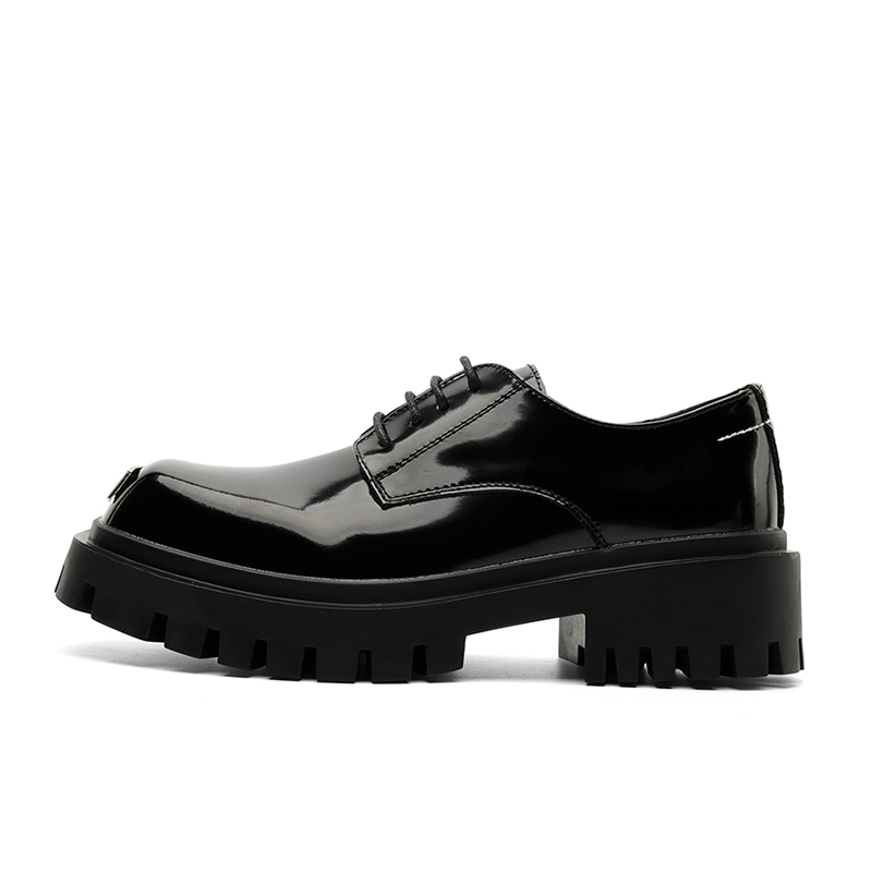 

Ritai Мужские повседневные туфли мужские низкие черные лакированные, цвет Black Patent Leather