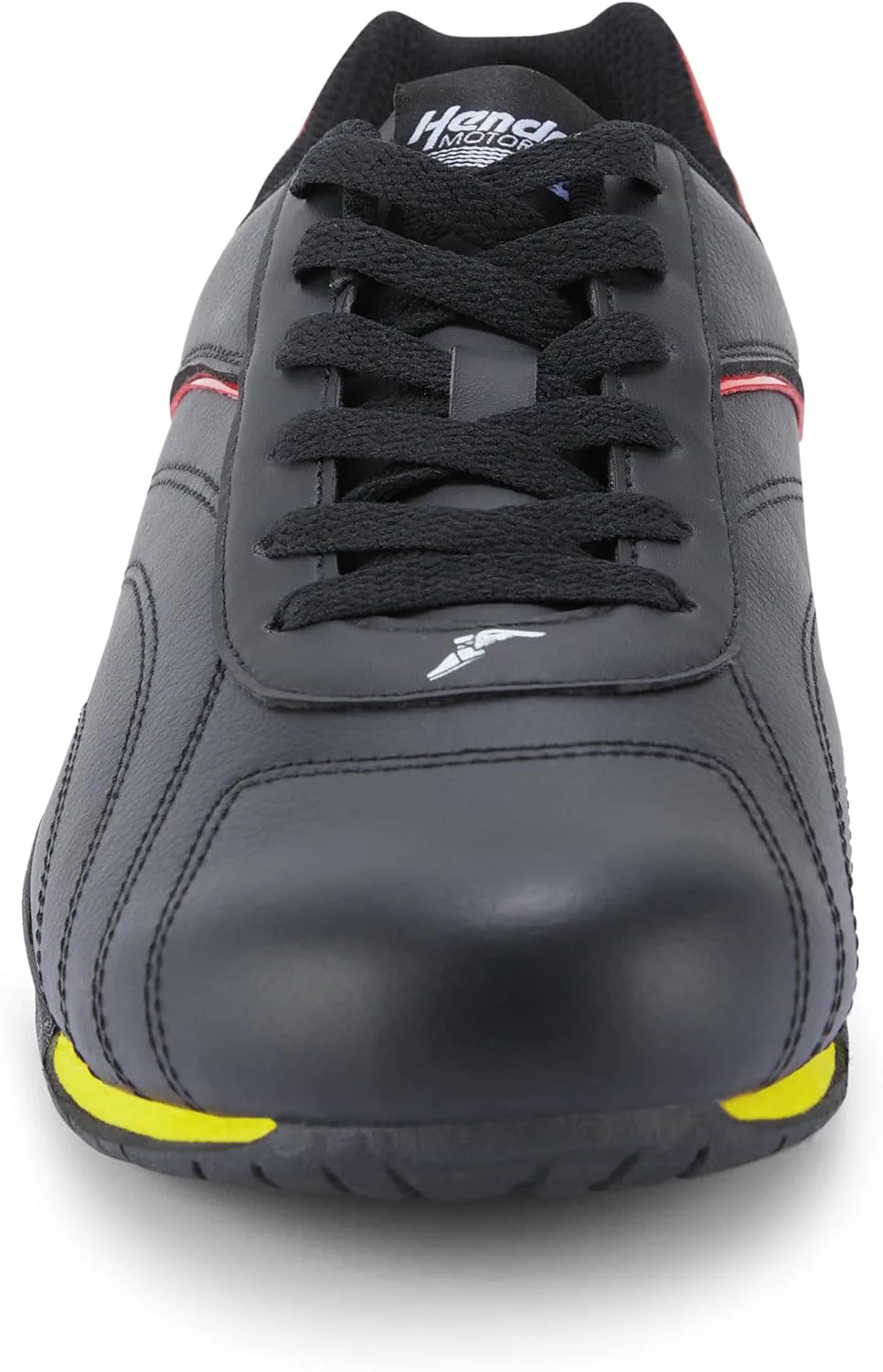 

Мужские кроссовки Goodyear Ori Racer - низкие шнурованные кроссовки Hendrick Motorsports, кожа и сетчатая подкладка, черный/красный/желтый