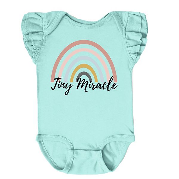 

Боди с рукавами-крылышками Tiny miracle rainbow The Juniper Shop, Seafoam