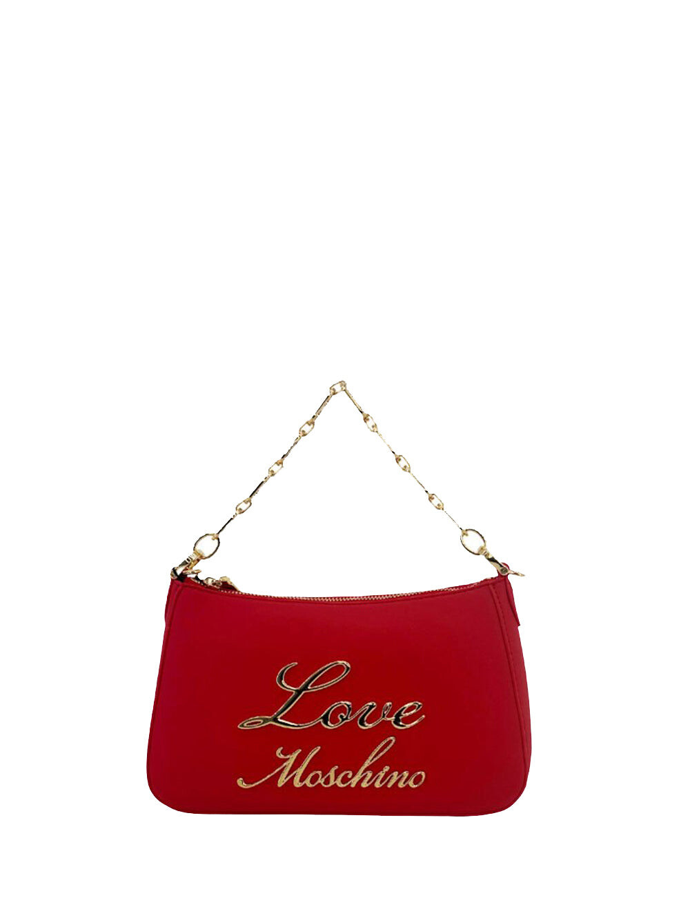 

Красная женская сумка через плечо Moschino