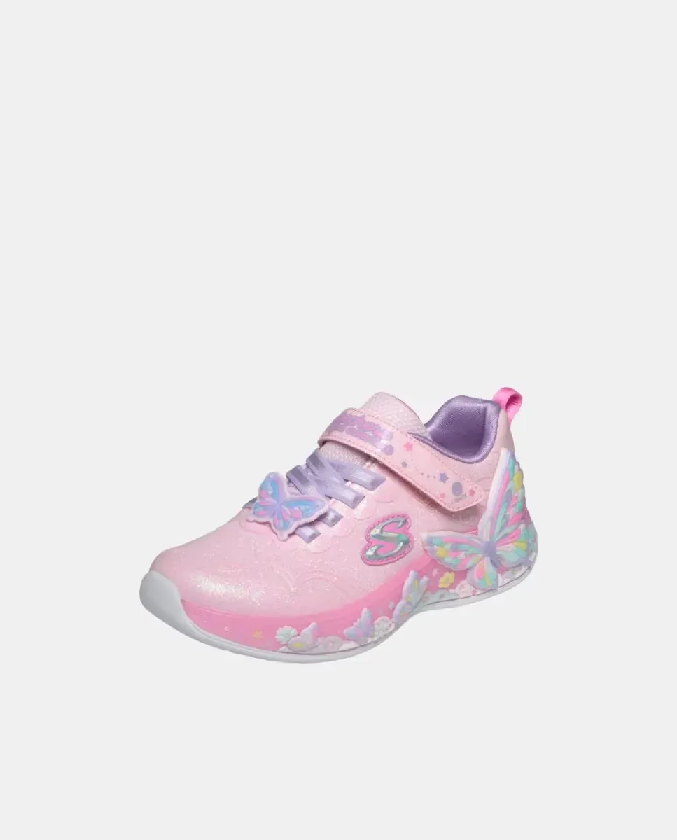 Депортиво светит дизайн бабочки Skechers, бледно-розовый — фото 2