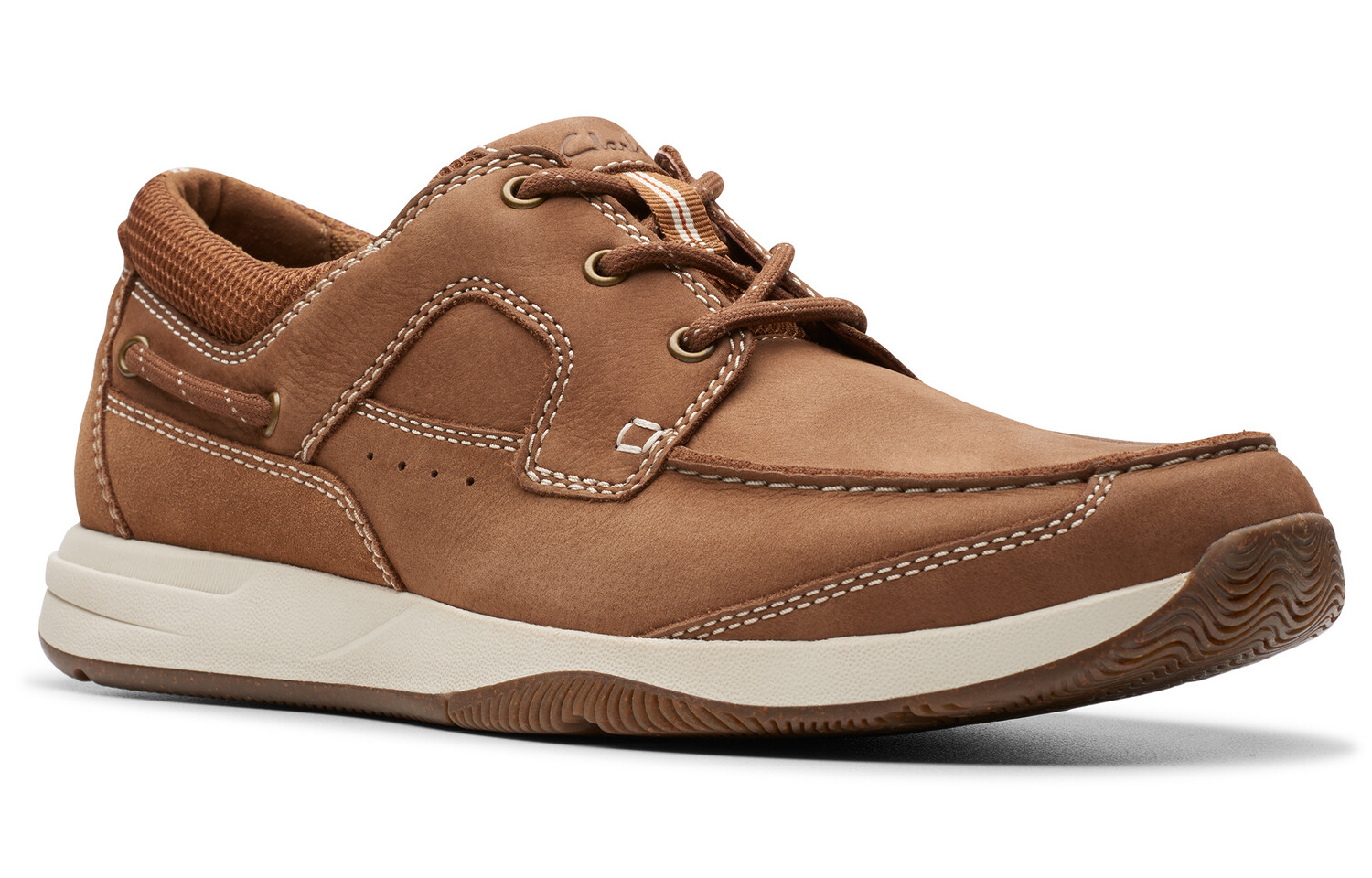 Мужские повседневные мужские низкие светло-коричневые Clarks — фото 2