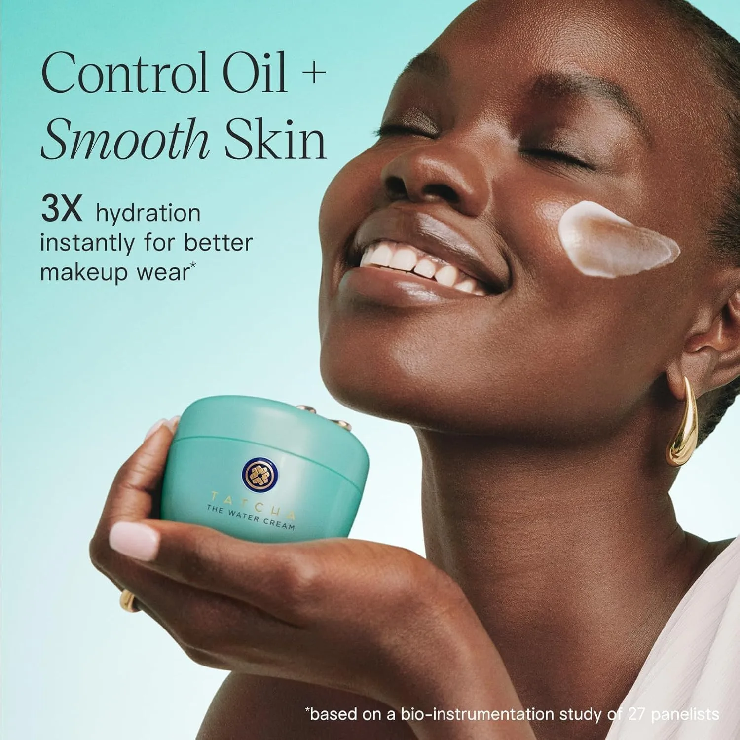 Крем для лица Tatcha — The Water Cream | Увлажняющий , оптимальное увлажнение для идеально гладкой кожи без пор, 75 мл — фото 4