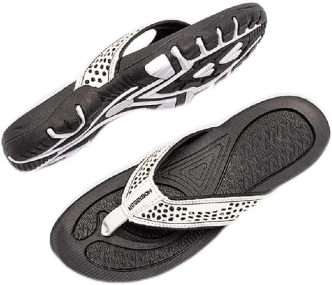 

Мужские шлепанцы BININBOX, двухцветные, модные пляжные летние тапочки, мягкие и удобные, белый/черный