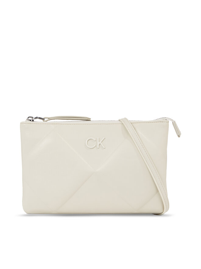 

Наплечная сумка Re-Lock Quilt Crossbody Calvin Klein, экрю