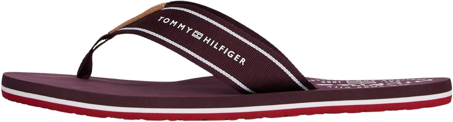 Мужские пляжные сандалии Tommy Hilfiger Viet с широким ремешком на носке, красный