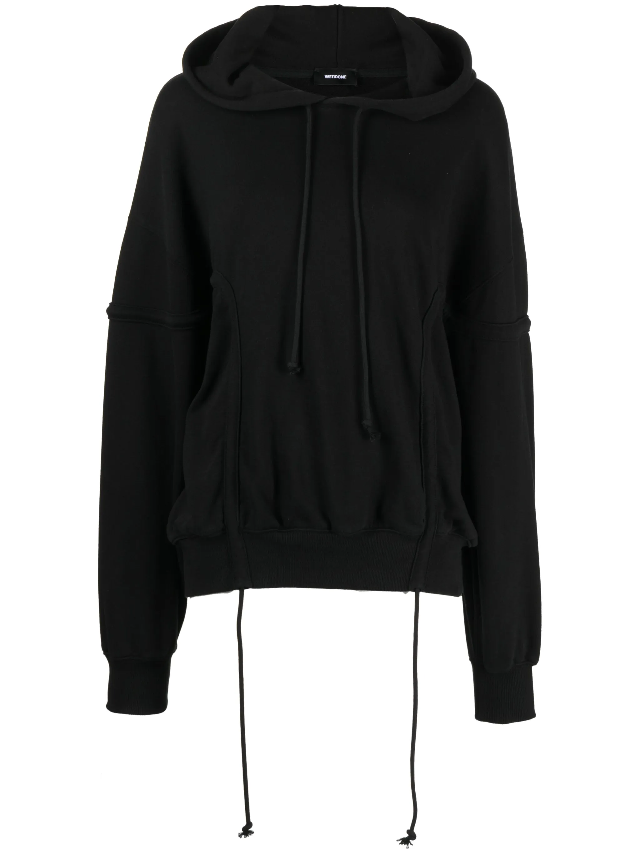 

Худи со сборками We11Done, черный