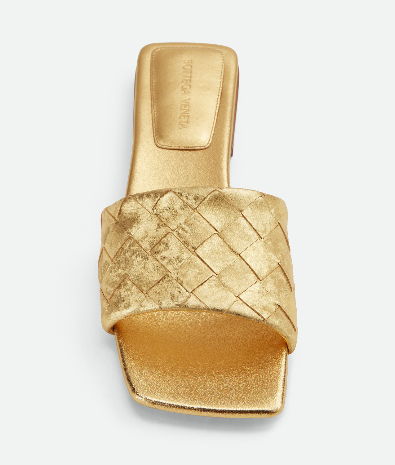 Парко флэт мюли BOTTEGA VENETA, золото — фото 4
