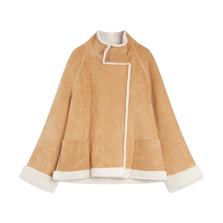 

ELLE Вельветовая куртка женская с лацканами цвета khaki, модель Moderate