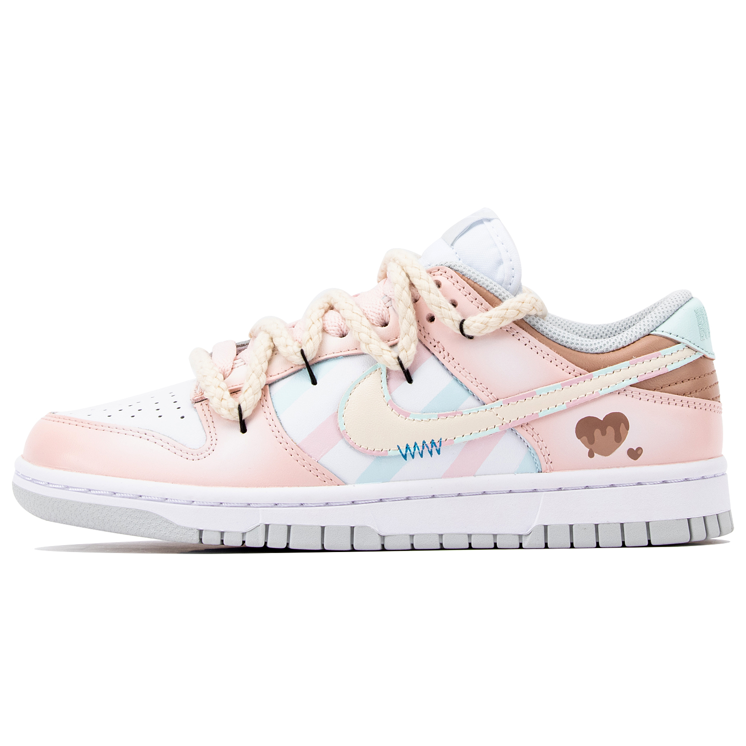 

Кроссовки Nike Dunk Skateboard Shoes Women's Low-Top Pink/White, Белый, Кроссовки Nike Dunk Skateboard Shoes Women's Low-Top Pink/White