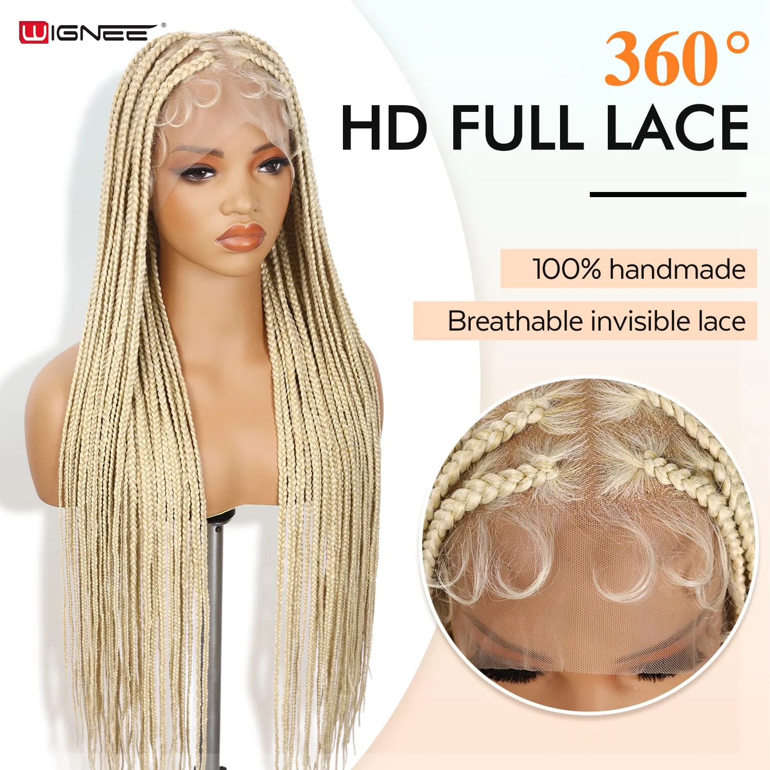 Парик «Full Lace Knotless Box Braids» 86 см от WIGNEE Wignee, Blonde — фото 4