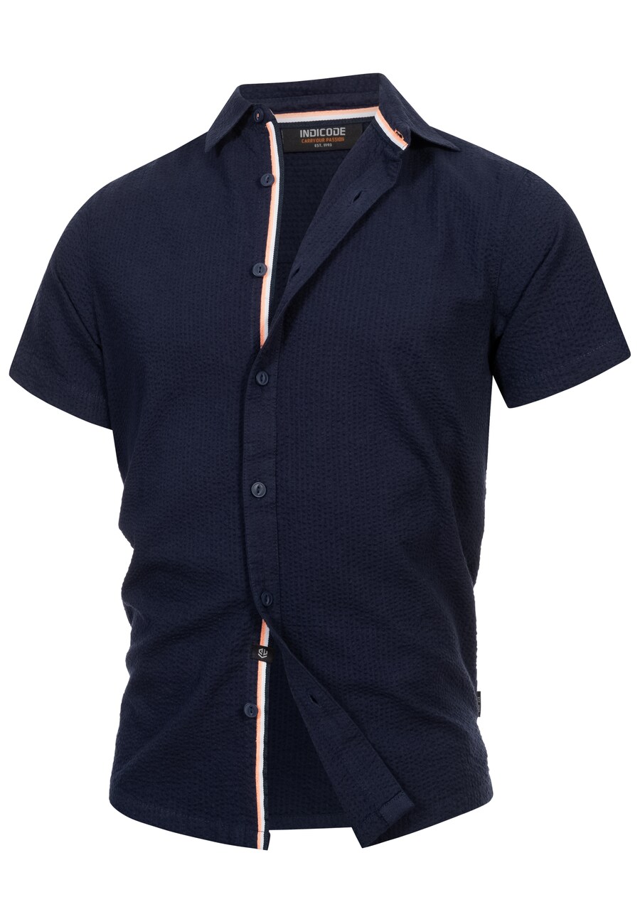 

Рубашка на пуговицах классического кроя INDICODE JEANS Maribo, темно-синий
