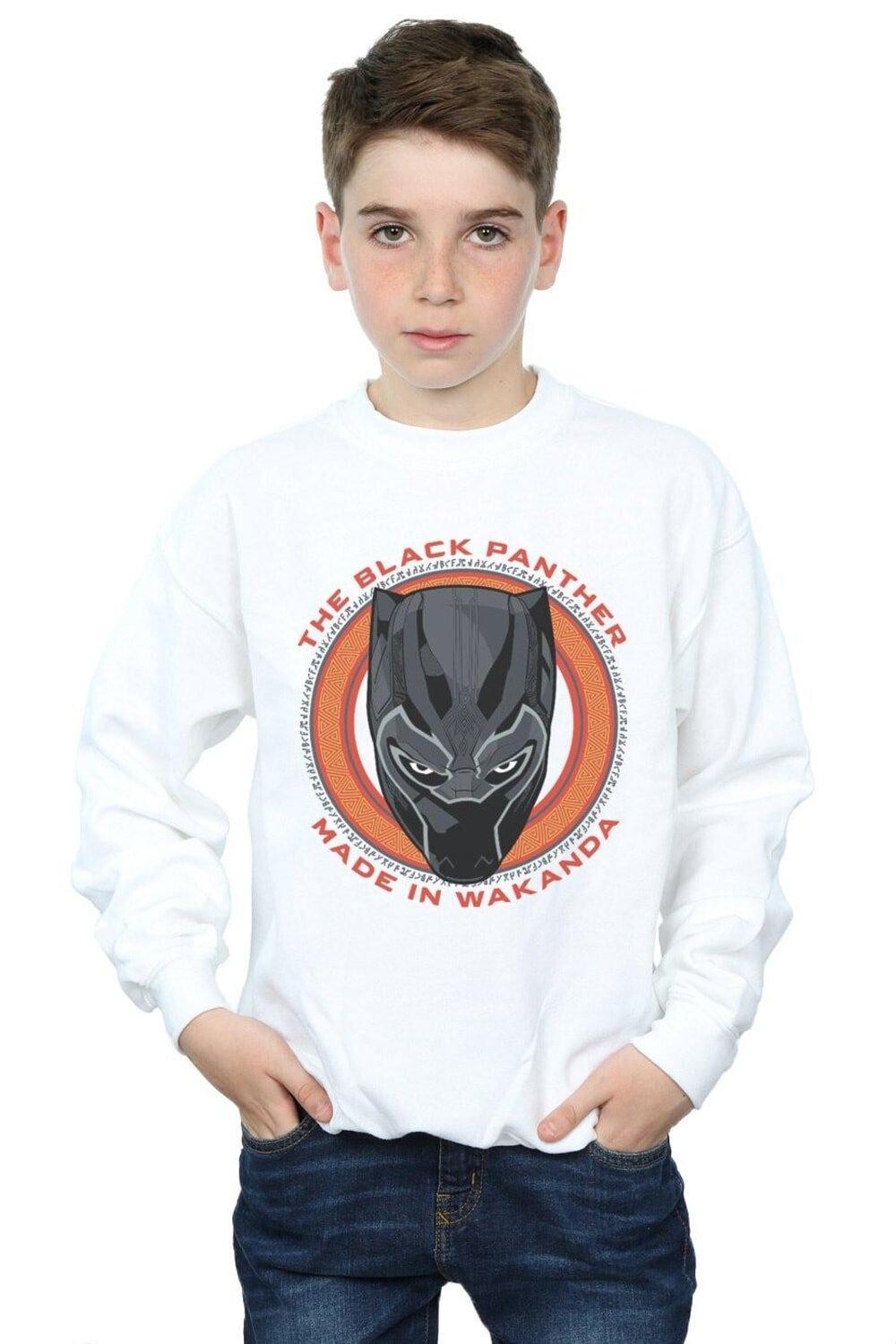 

Красный свитшот Black Panther Made in Wakanda Marvel, белый