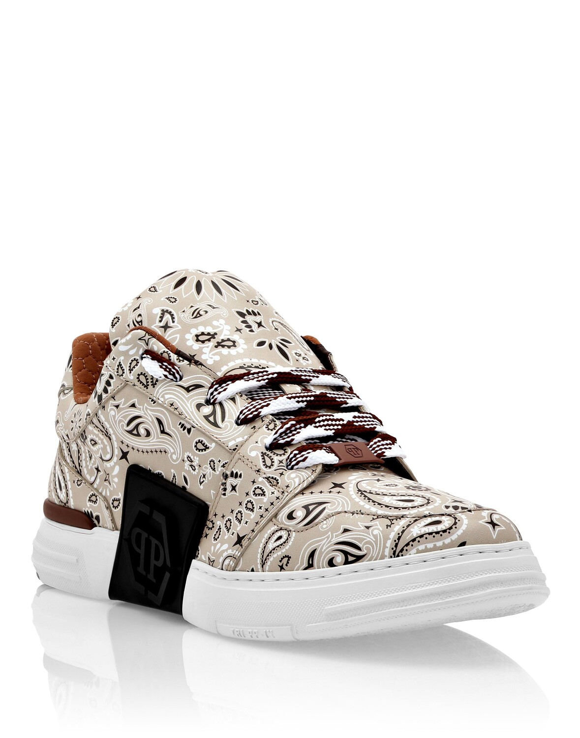 

Кроссовки Super Street Lo-Top с узором пейсли Philipp Plein, бежевый