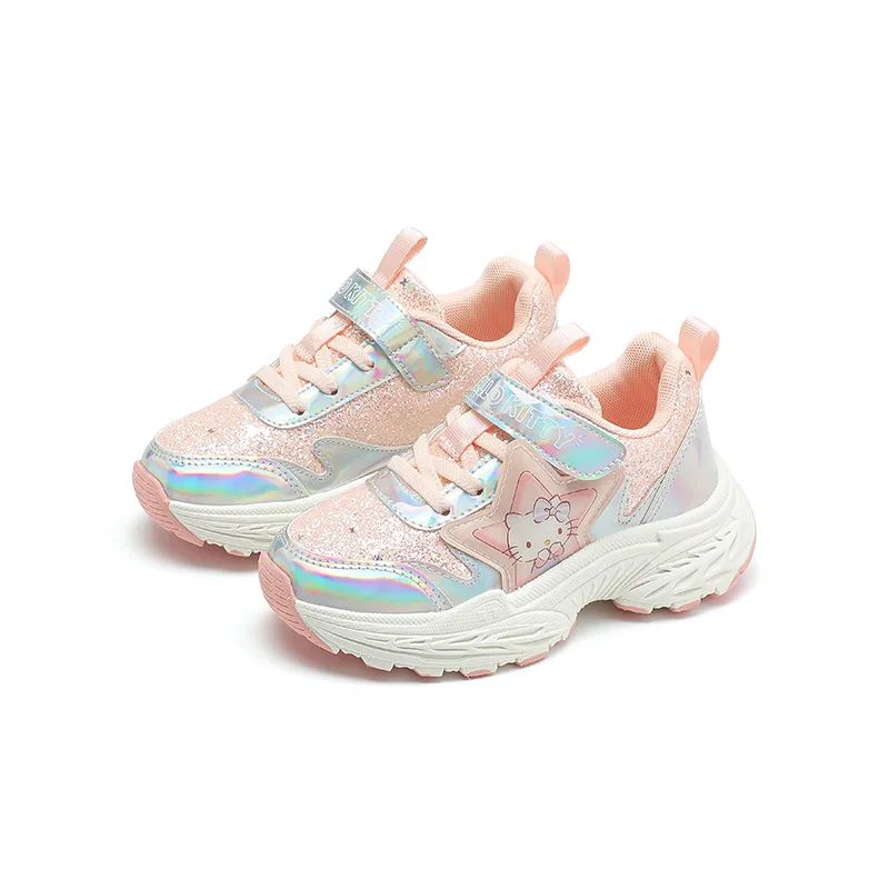 Кроссовки Hello Kitty Rebound Height Increasing Abrasion Resistant Lightweight Cushioning Breathable Low top Sanrio, Iridescent Pink — фото 4