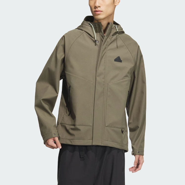 Городская куртка Adidas Strata оливкового цвета — фото 3