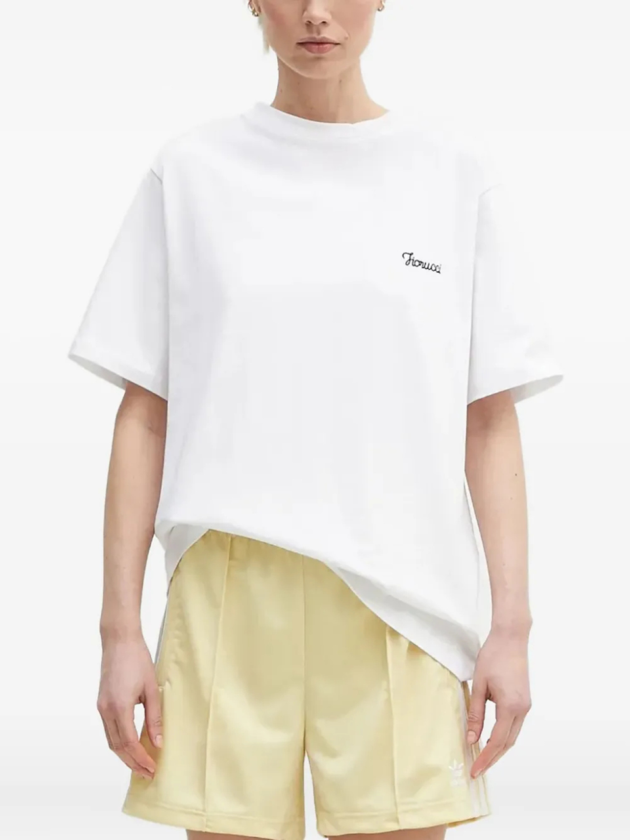

Футболка с короткими рукавами и вышивкой Fiorucci, белый