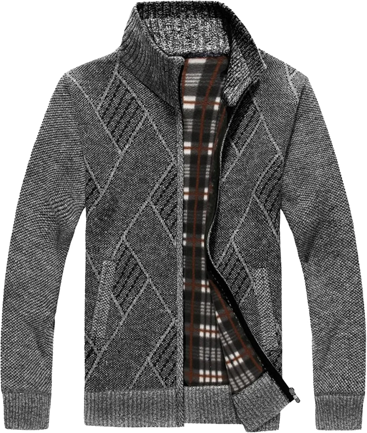 

Мужской кардиган с воротником стойкой и молнией JEShifangjiusu