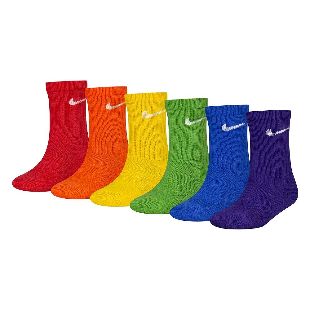 

Набор из 6 детских носков Nike Dri-FIT Performance Crew, мультиколор