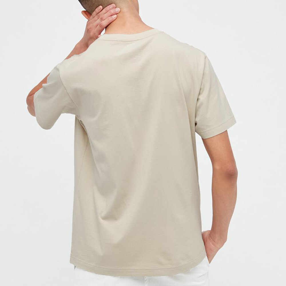 Футболка Steven Harrington X унисекс светло-бежевая Uniqlo, светло-бежевый — фото 4