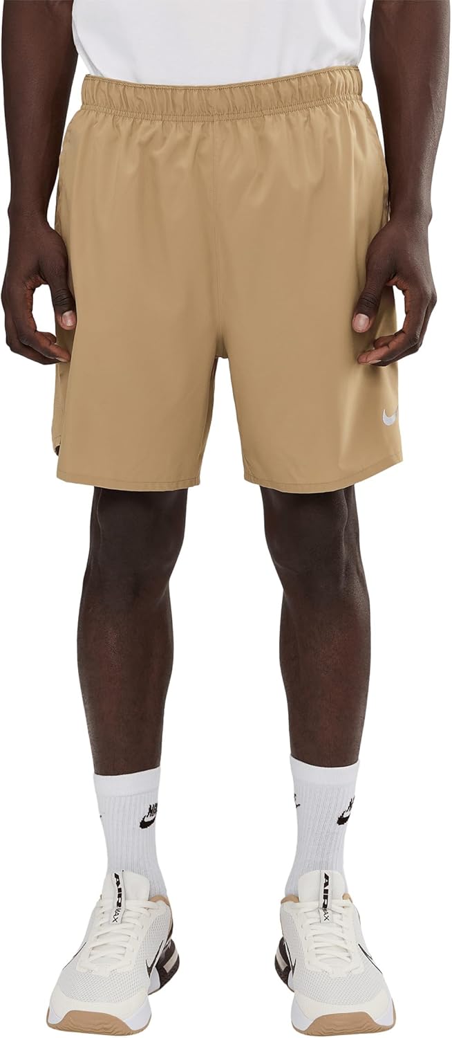 

Мужские шорты Nike Dri-fit Challenger 7 дюймов с подкладкой, Parachute Beige/Reflective Silver