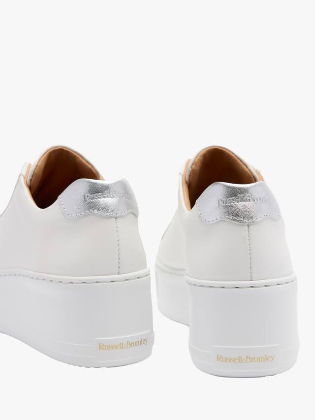 Кроссовки Park Up Leather Laceless Flatform Russell & Bromley, White — фото 3